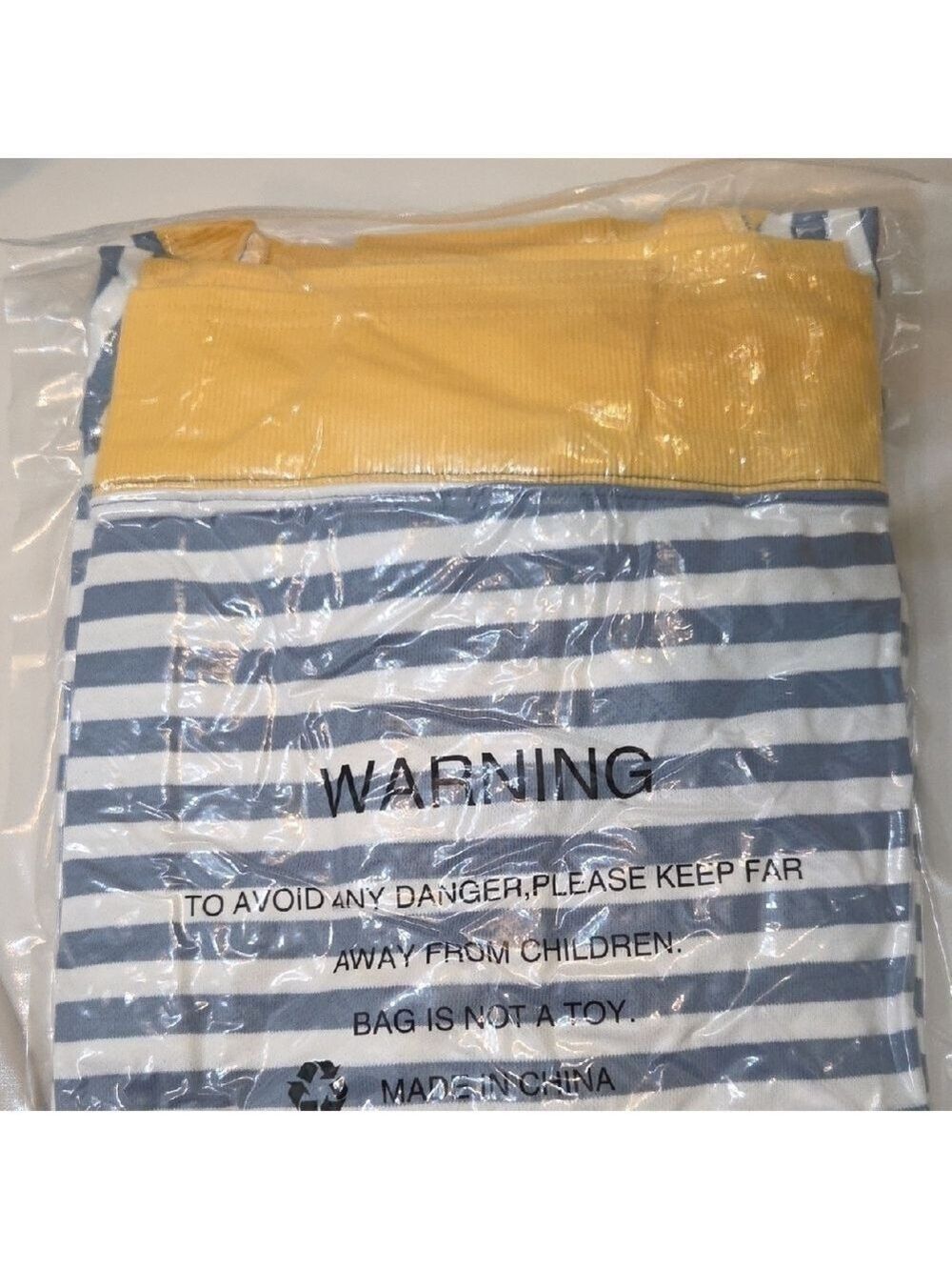 Merokeety Striped Sweatshirt Blue White Yellow - Picture 6 of 6